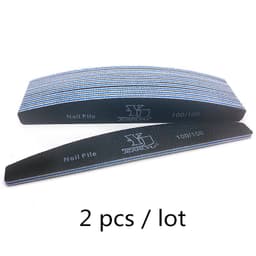 image-2/5pcs/lot Moon Nail File Mix Color Limas 80/100/150/180/240 Grit Sandpaper Disposable Cuticle Remover Buffers Manicure Tool Set