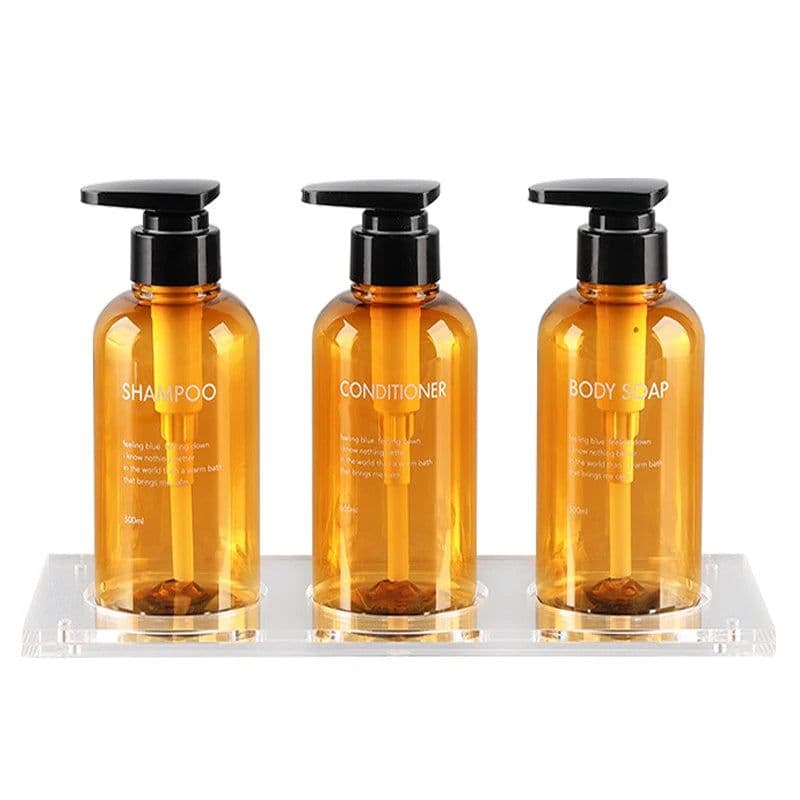image-Liquid Soap Dispenser Bottle Bathroom Shampoo Body Wash Bottle Press Type Lotion Empty Bottle 300ML/500ML