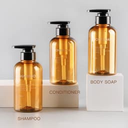 image-Liquid Soap Dispenser Bottle Bathroom Shampoo Body Wash Bottle Press Type Lotion Empty Bottle 300ML/500ML