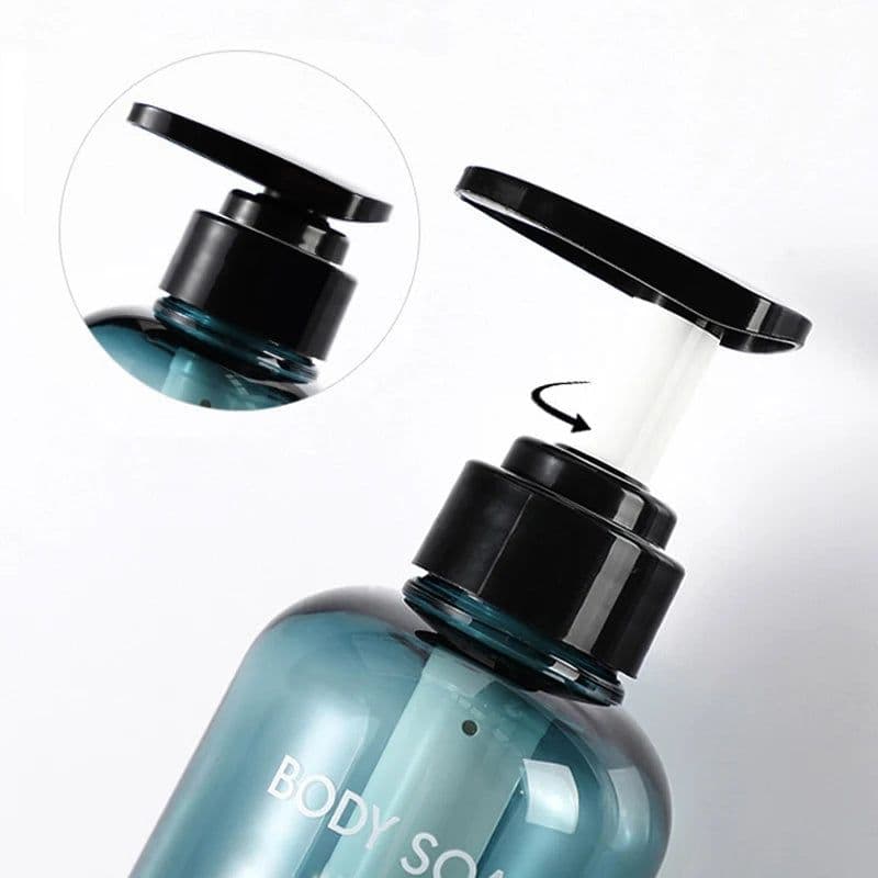 image-Liquid Soap Dispenser Bottle Bathroom Shampoo Body Wash Bottle Press Type Lotion Empty Bottle 300ML/500ML