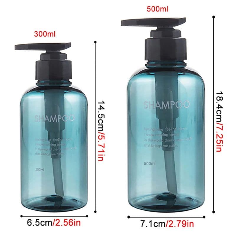 image-Liquid Soap Dispenser Bottle Bathroom Shampoo Body Wash Bottle Press Type Lotion Empty Bottle 300ML/500ML