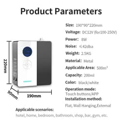image-500m³ Hotel Aroma Essential Oil Diffuser Multi Segment Timing Air Freshener Room Fragrance Office Perfume Purifier Scent Machine