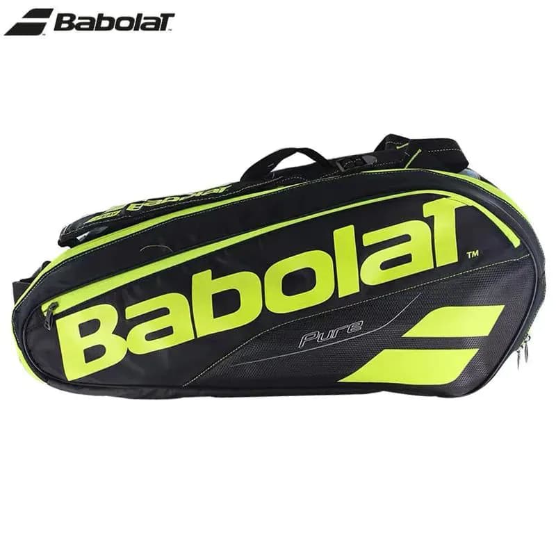 image-Original Pure Series BABOLAT Tennis Bag 6 Rackets Padel Beach Tennis Backpack Shoes Compartment CCT Inner Storage Shoulder Bags