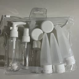 image-11 Piece Travel Suit Cosmetic Bottle Plastic Bottle Lotion Bottle Toner Bottle Spray Bottle Shampoo Soap and Shampoo Dispenser