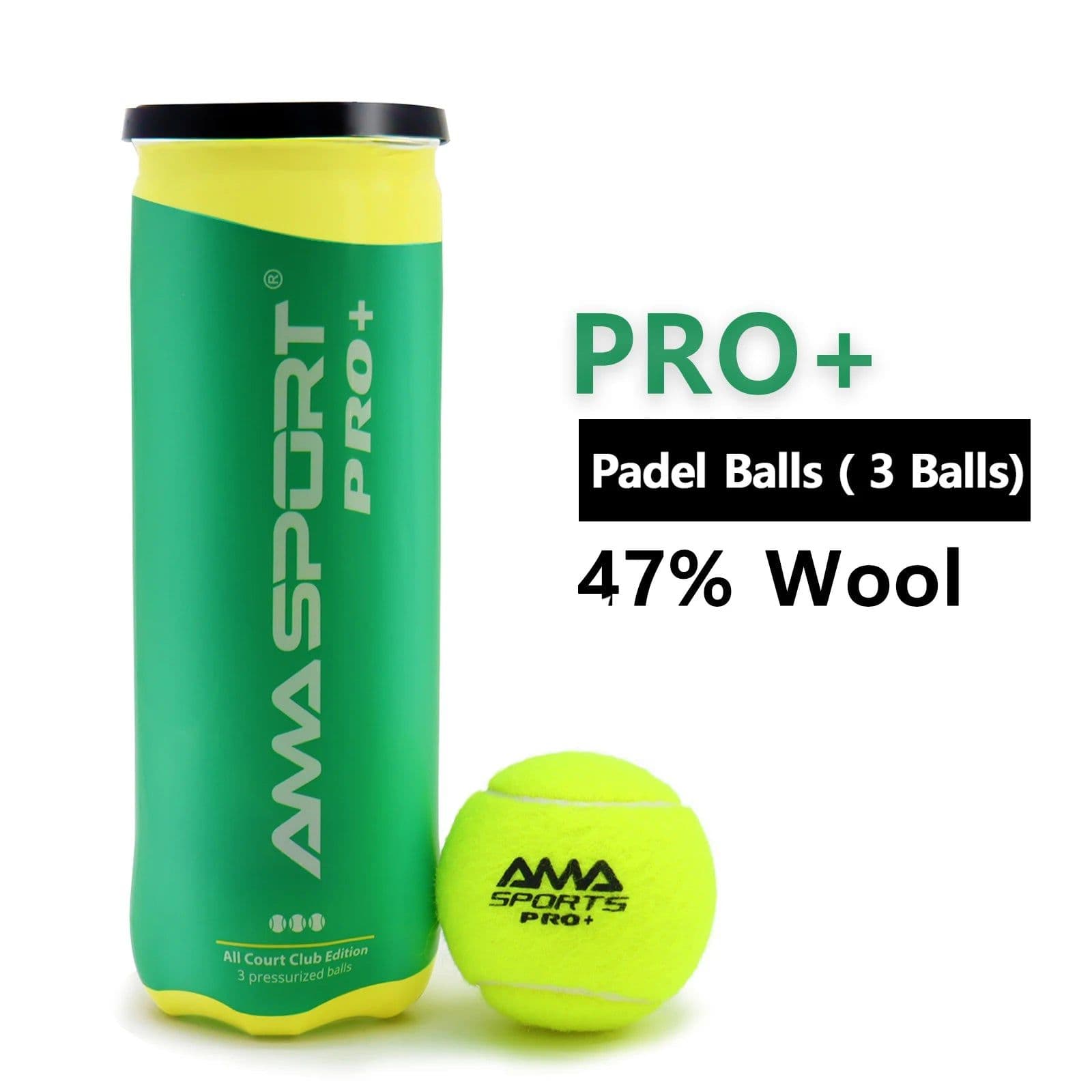 image-3/6 Pcs Paddle Padel Balls for Kids Adult 47% Wool Professional Tennis Padel Balls for Training