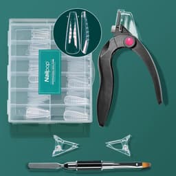 image-Nailpop Dual System Nails Forms Acrylic Extension False Nail Tips Top Forms for Nails Gel Building Mold Art Tools 120Pcs/Box