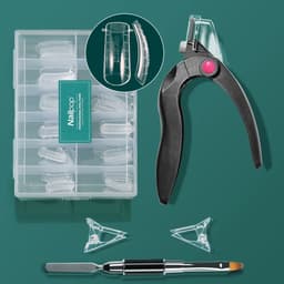 image-Nailpop Dual System Nails Forms Acrylic Extension False Nail Tips Top Forms for Nails Gel Building Mold Art Tools 120Pcs/Box