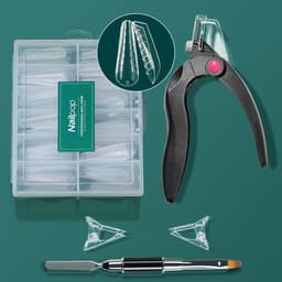 image-Nailpop Dual System Nails Forms Acrylic Extension False Nail Tips Top Forms for Nails Gel Building Mold Art Tools 120Pcs/Box