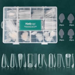 image-Nailpop Dual System Nails Forms Acrylic Extension False Nail Tips Top Forms for Nails Gel Building Mold Art Tools 120Pcs/Box