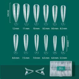 image-Nailpop Dual System Nails Forms Acrylic Extension False Nail Tips Top Forms for Nails Gel Building Mold Art Tools 120Pcs/Box