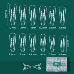 image-Nailpop Dual System Nails Forms Acrylic Extension False Nail Tips Top Forms for Nails Gel Building Mold Art Tools 120Pcs/Box