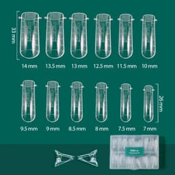 image-Nailpop Dual System Nails Forms Acrylic Extension False Nail Tips Top Forms for Nails Gel Building Mold Art Tools 120Pcs/Box