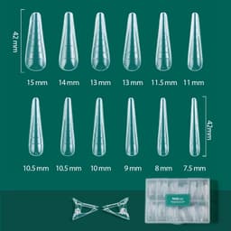 image-Nailpop Dual System Nails Forms Acrylic Extension False Nail Tips Top Forms for Nails Gel Building Mold Art Tools 120Pcs/Box