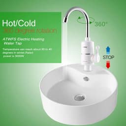 image-ATWFS Tankless Electric Newest Water Heater Kitchen Instant Hot Water Tap Heater Water Faucet Instantaneous Heater3000w