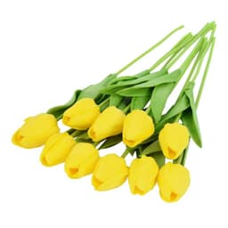 image-10PCS Tulip Artificial Flower Real Touch Artificial Bouquet PE Fake Flower for Wedding Decoration Flowers Home Garden Decor
