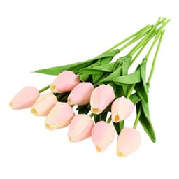 image-10PCS Tulip Artificial Flower Real Touch Artificial Bouquet PE Fake Flower for Wedding Decoration Flowers Home Garden Decor