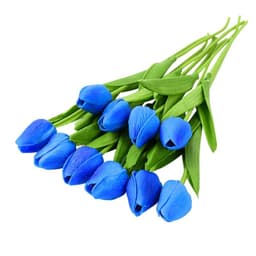 image-10PCS Tulip Artificial Flower Real Touch Artificial Bouquet PE Fake Flower for Wedding Decoration Flowers Home Garden Decor