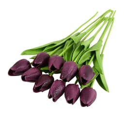 image-10PCS Tulip Artificial Flower Real Touch Artificial Bouquet PE Fake Flower for Wedding Decoration Flowers Home Garden Decor