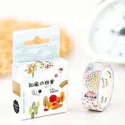 image-15mm X 7m Cute Lotkawaii Flower food animals Decorative Washi Tape DIY Scrapbooking Masking Tape School Office Supply