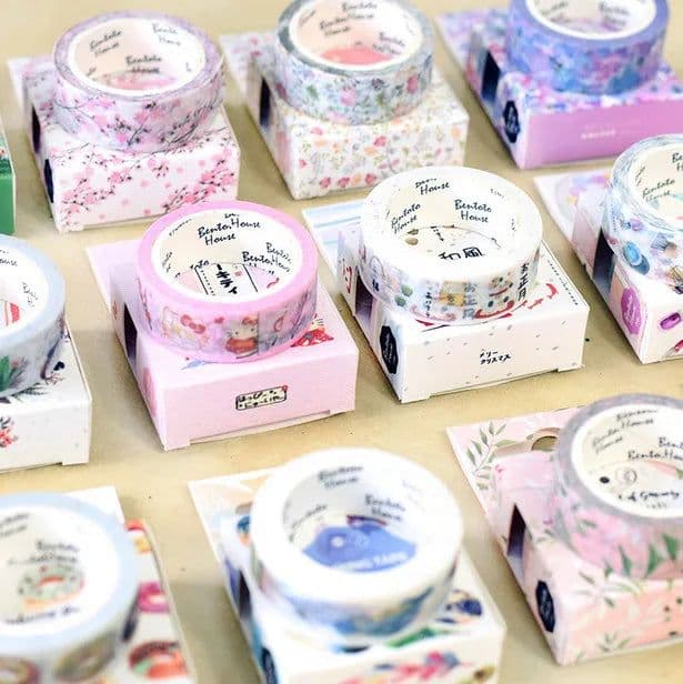 image-15mm X 7m Cute Lotkawaii Flower food animals Decorative Washi Tape DIY Scrapbooking Masking Tape School Office Supply