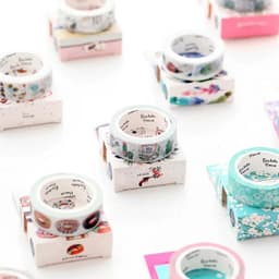 image-15mm X 7m Cute Lotkawaii Flower food animals Decorative Washi Tape DIY Scrapbooking Masking Tape School Office Supply