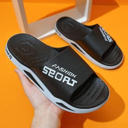 image-Big Size 48 49 Men Outside Slippers Summer Beach Sandals Thick Sole Non-slip Slides Fashion Slides Indoor Casual Bathroom Shoes