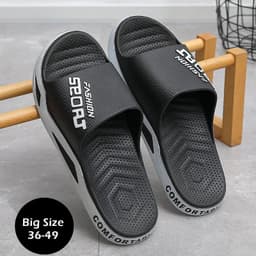 image-Big Size 48 49 Men Outside Slippers Summer Beach Sandals Thick Sole Non-slip Slides Fashion Slides Indoor Casual Bathroom Shoes