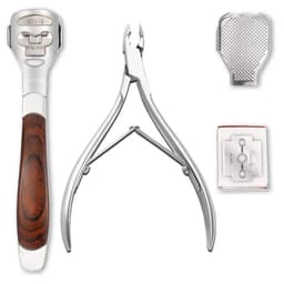 image-Foot Callus Shaver Heel Hard Skin Remover Hand Feet Pedicure Razor Tool Shavers Stainless Steel Handle 10 Blades Foot Care Tools
