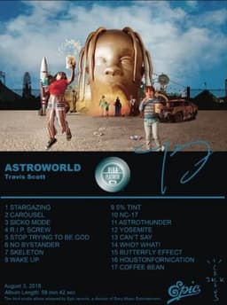 image-Utopia Album Cover Poster Hip Hop Singer Star Travis Scott Canvas Painting Prints Wall Picture Bedroom Club Home Decor Fan Gifts