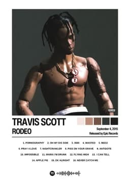 image-Utopia Album Cover Poster Hip Hop Singer Star Travis Scott Canvas Painting Prints Wall Picture Bedroom Club Home Decor Fan Gifts