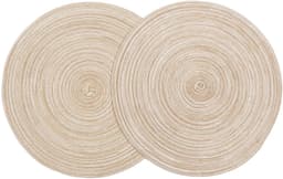 image-Round Braided Placemat Set of 6 Washable Round Placemats for Kitchen Table Round Table Mats for Party BBQ Christmas Everyday Use