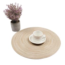 image-Round Braided Placemat Set of 6 Washable Round Placemats for Kitchen Table Round Table Mats for Party BBQ Christmas Everyday Use