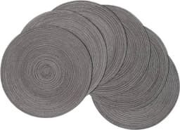 image-Round Braided Placemat Set of 6 Washable Round Placemats for Kitchen Table Round Table Mats for Party BBQ Christmas Everyday Use