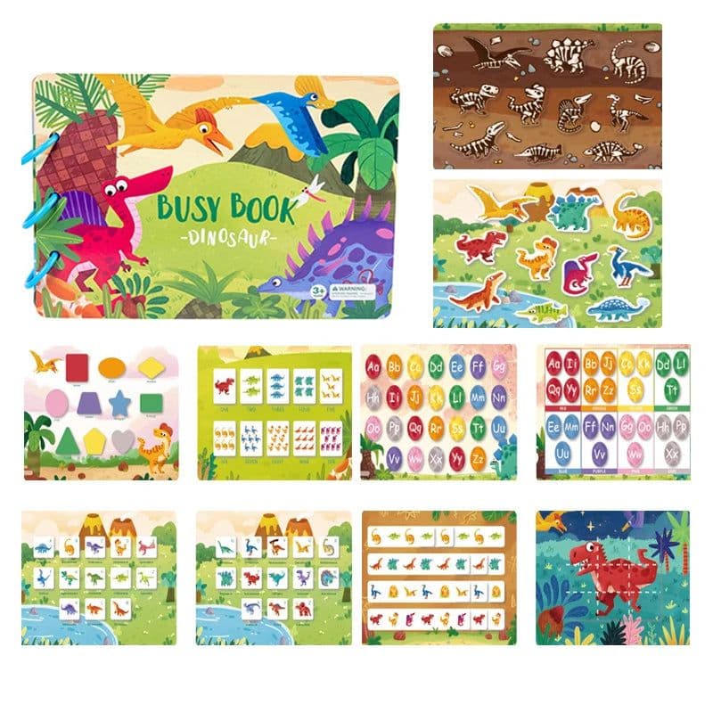 image-Montessori Busy Book Baby Toys Quiet Book Preschool Kids Early Learning Education Cognitive Puzzle Children Sticker Paste Books