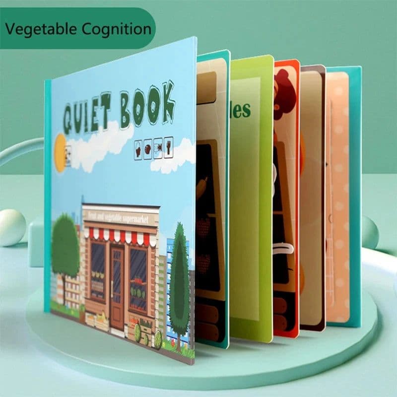 image-Montessori Busy Book Baby Toys Quiet Book Preschool Kids Early Learning Education Cognitive Puzzle Children Sticker Paste Books