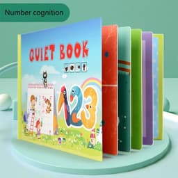 image-Montessori Busy Book Baby Toys Quiet Book Preschool Kids Early Learning Education Cognitive Puzzle Children Sticker Paste Books