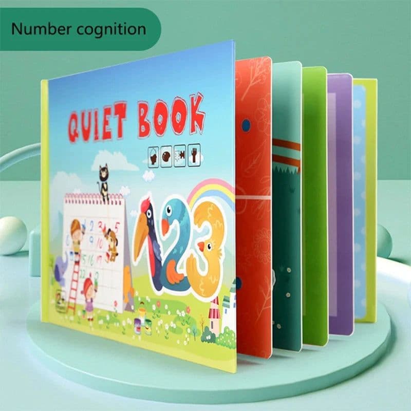 image-Montessori Busy Book Baby Toys Quiet Book Preschool Kids Early Learning Education Cognitive Puzzle Children Sticker Paste Books