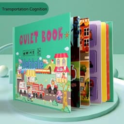 image-Montessori Busy Book Baby Toys Quiet Book Preschool Kids Early Learning Education Cognitive Puzzle Children Sticker Paste Books