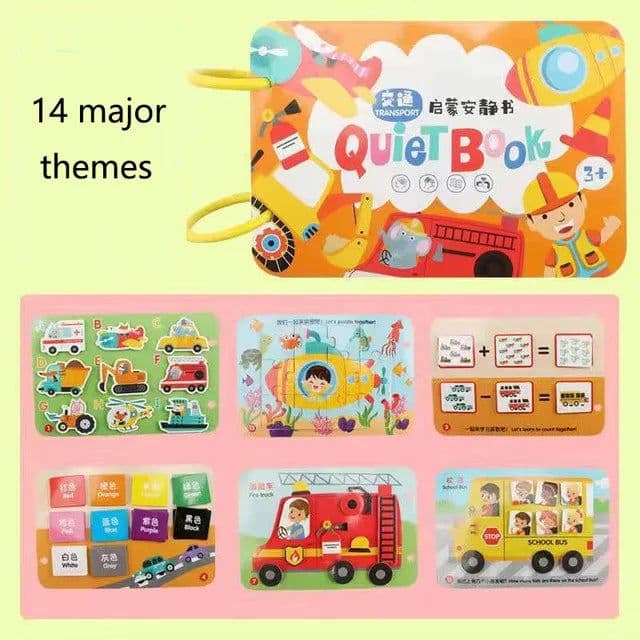 image-Montessori Busy Book Baby Toys Quiet Book Preschool Kids Early Learning Education Cognitive Puzzle Children Sticker Paste Books