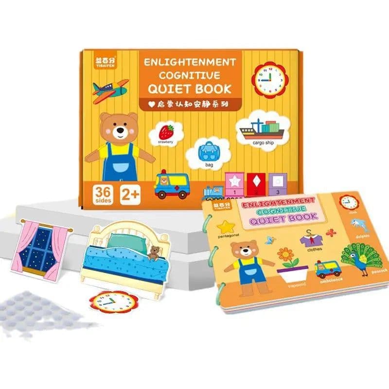 image-Montessori Busy Book Baby Toys Quiet Book Preschool Kids Early Learning Education Cognitive Puzzle Children Sticker Paste Books