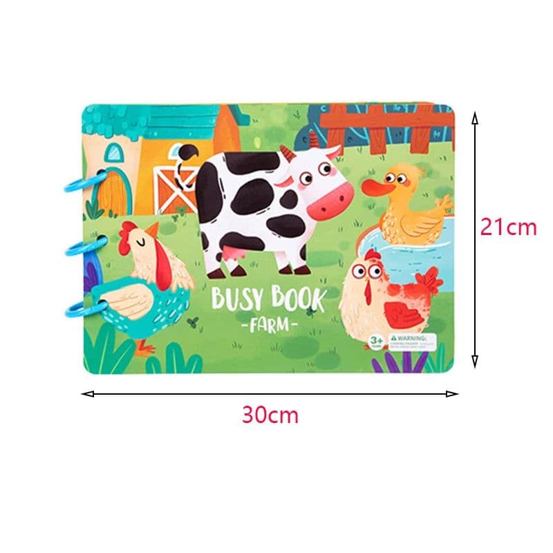 image-Montessori Busy Book Baby Toys Quiet Book Preschool Kids Early Learning Education Cognitive Puzzle Children Sticker Paste Books