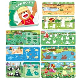 image-Montessori Busy Book Baby Toys Quiet Book Preschool Kids Early Learning Education Cognitive Puzzle Children Sticker Paste Books