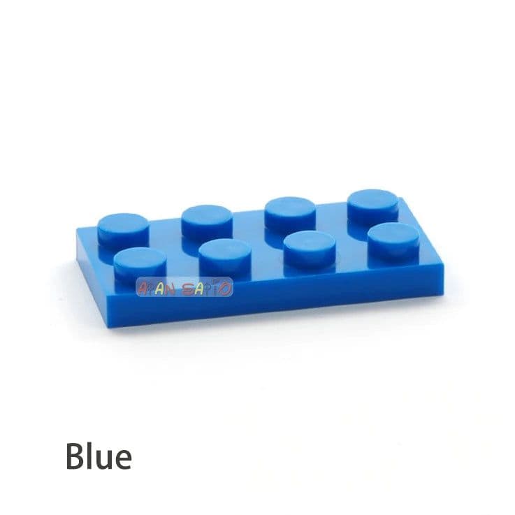 image-60pcs DIY Building Blocks Thin Figure Bricks 2x4Dots Educational Creative Size Compatible With 3020 Plastic Toys for Children