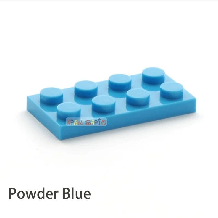 image-60pcs DIY Building Blocks Thin Figure Bricks 2x4Dots Educational Creative Size Compatible With 3020 Plastic Toys for Children