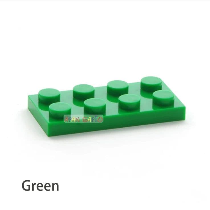 image-60pcs DIY Building Blocks Thin Figure Bricks 2x4Dots Educational Creative Size Compatible With 3020 Plastic Toys for Children