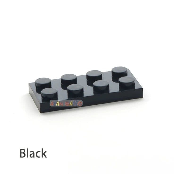 image-60pcs DIY Building Blocks Thin Figure Bricks 2x4Dots Educational Creative Size Compatible With 3020 Plastic Toys for Children
