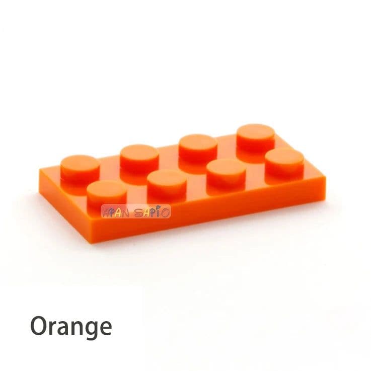 image-60pcs DIY Building Blocks Thin Figure Bricks 2x4Dots Educational Creative Size Compatible With 3020 Plastic Toys for Children