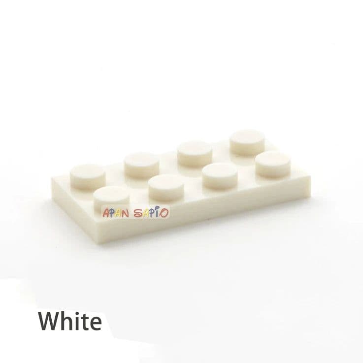 image-60pcs DIY Building Blocks Thin Figure Bricks 2x4Dots Educational Creative Size Compatible With 3020 Plastic Toys for Children
