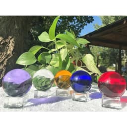 image-40/50/60MM Asia Rare Clear Multicolor K9 Crystal Ball Healing Magic Sphere Photography Props Lensball Living Room Decor Gifts