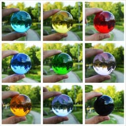 image-40/50/60MM Asia Rare Clear Multicolor K9 Crystal Ball Healing Magic Sphere Photography Props Lensball Living Room Decor Gifts